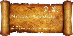 Pásztor Mirandella névjegykártya