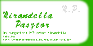 mirandella pasztor business card
